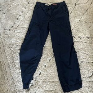 Navy blue pilcro pants